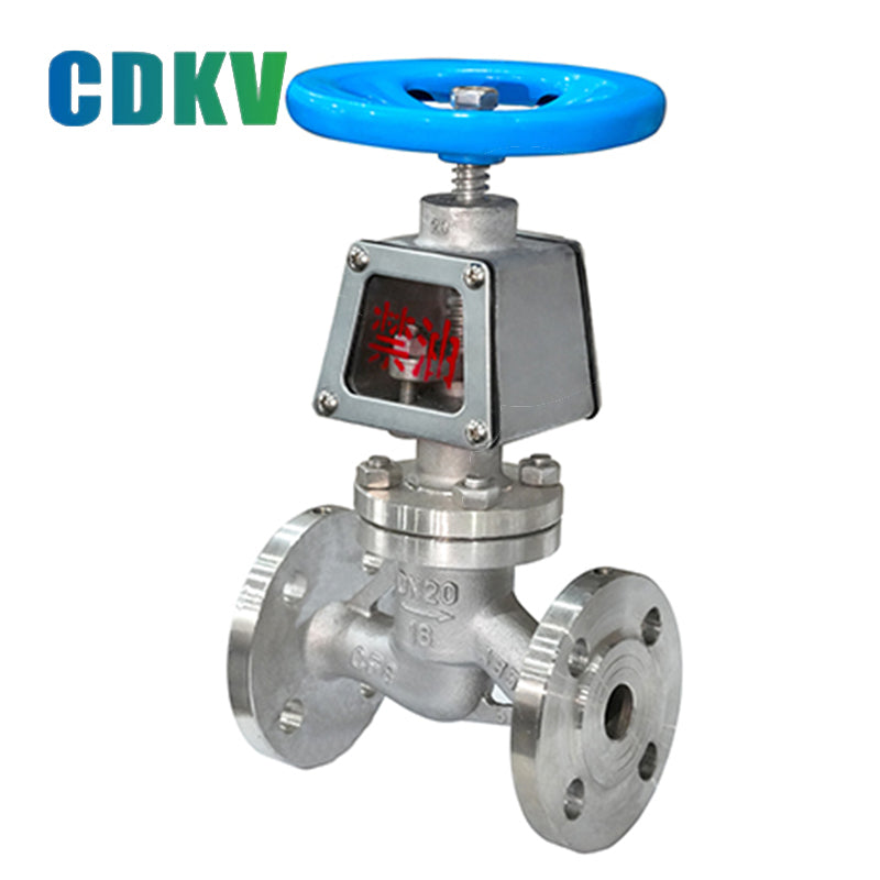 DAKE JY41-16P oxygen shut-off valve Stainless steel oxygen flange globe valve for oil prohibition, degreasing, and oxygen removal