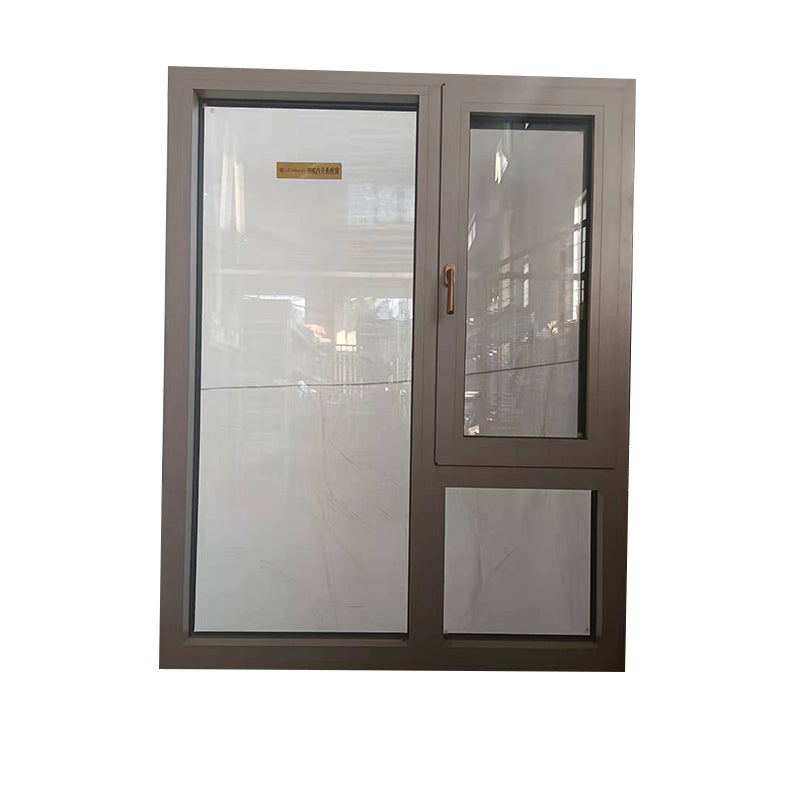 DELAIQI 60 series bridge insulation aluminum alloy fixed+casement window (light gray) Customized casement windows for sound insulation and thermal insulation