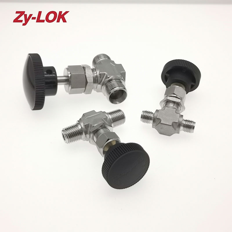 ZHENYI BALL VALVE  Stainless steel right angle needle valve outer thread needle valve right angle inner and outer thread needle valve