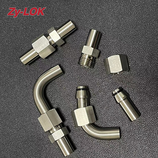 ZHENYI EQUAL UNION WELDING FITTING   Stainless steel compression joint, stainless steel high-pressure oil pipe joint, hydraulic rubber pipe joint