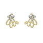 ZHONGTAI Sweet and little fresh earrings 19.7mmx16.7mm Full diamond earrings, niche high-end feel earrings